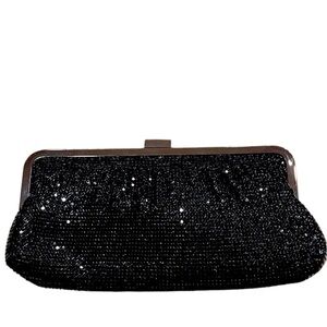2/$40 Fancy sparkly shiny black evening clutch